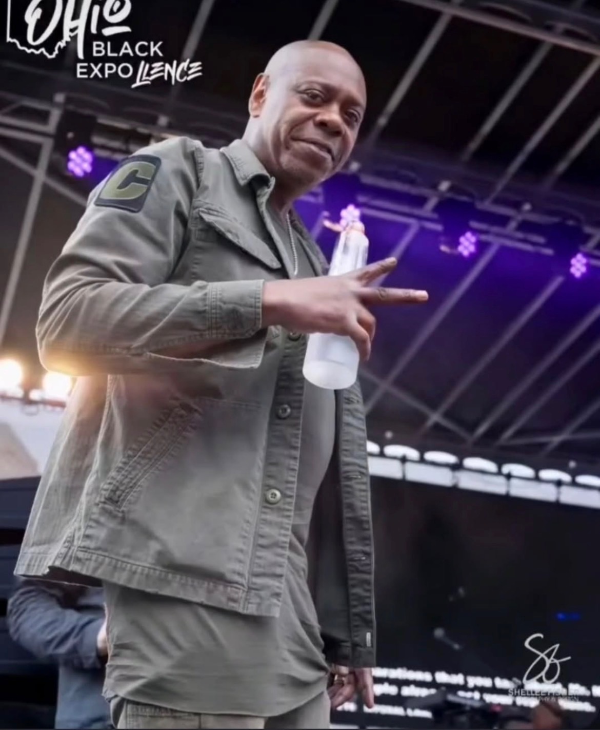 Dave Chappelle at Ohio Black Expo with Aqua Drip
